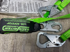🌟Honeywell Miller BackBiter 8798B/6FTGN 6ft Tie-Back Twin-Leg Lanyard, Green