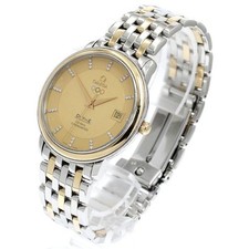 OMEGA DE VILLE 413.20.37.20.58.001 37mm SS/YG Gold Dial Automatic Date #C389 2