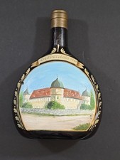 Vintage 1990 German Bocksbeutel Bottle Hand Painted Giebelstadt Castle EMPTY