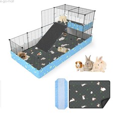 Guinea Pig Playpen Loft C C Cages Ramp Small Animal Fence Habitat IP67 Liner