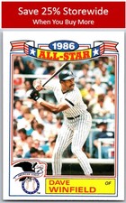 Dave Winfield 1987 Topps Glossy All-Stars #17 New York Yankees