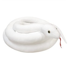 Realistic 78-Inch White Snake Plush Toy for Kids - Soft Stuffed Animal Prank
