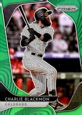 2020 Panini Prizm #81 Charlie Blackmon Green Prizm