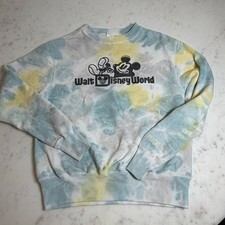 Walt Disney World Tie-Dye Emroidered Mickey Mouse Sweatshirt Adult XS