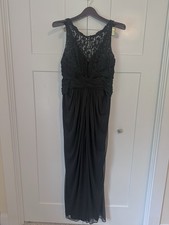 David s Bridal Black Formal Dress Lace Bodice With Ruched Detail 16