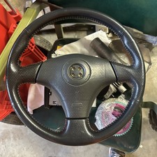Toyota Corolla Matrix Celica Steering Wheel Leather Red Stitching Rare