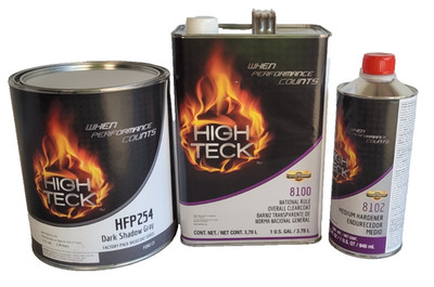 High Teck HFP254 Ford CX Dark Shadow Gray Basecoat Paint & 8100 Clearcoat