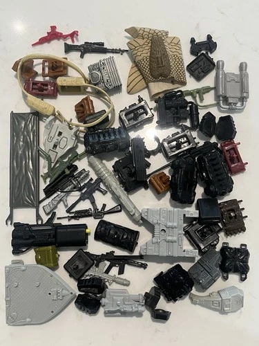 Vintage GI Joe Cobra 50 Pcs Miscellaneous Accessories Lot - DAMAGED