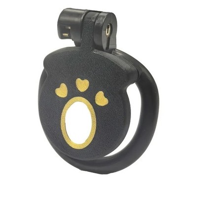 New 3D-Printed Chastity Cage Male Flat CB Lock Sissy Restraint Includes 4 Rings