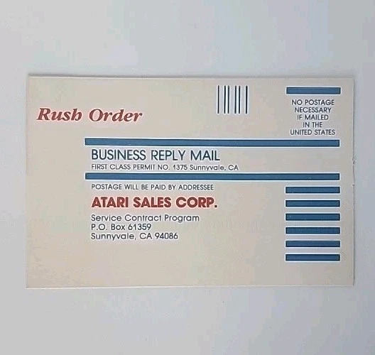 ​Tarjeta de suscriptor de colección Atari Connection Magazine 8 bits computadora hogar promoción... Foto 2 de 2