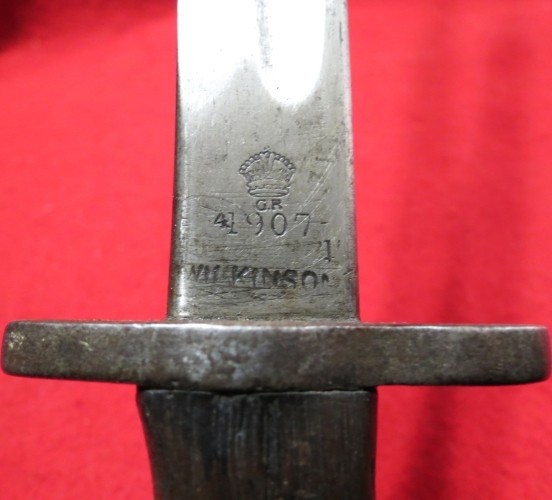 British Pattern British Pattern 1907 Wilkinson Made Long Blade Bayonet & Scabbard, King ...