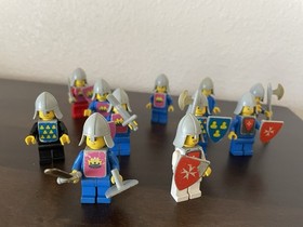 Lego Castle Knight Minifigure Minifig Yellow Castle From 1981 375 6075 Lot Of 11