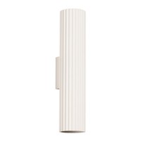 Minimalistisch Wandleuchte Karbon 30 2-Flammig Aluminium Beige GU10 LED