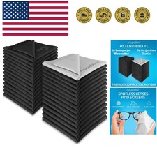 Microfiber Cleaning Cloth, 30 Pack - Cloth for Glasses, Lens, Screens  More