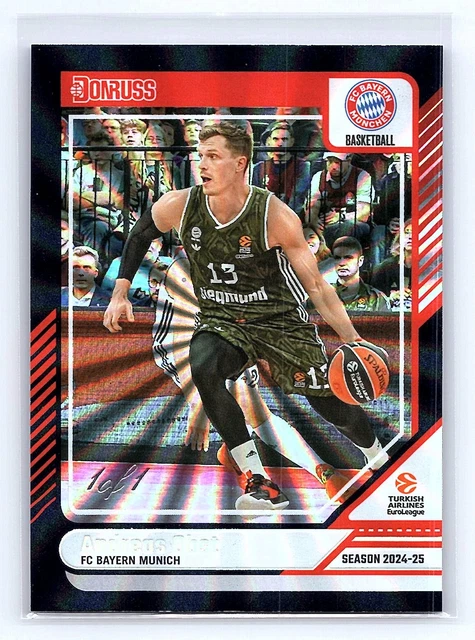 Andreas Obst 2024-25 Donruss EuroLeague #97 Black Laser #1/1