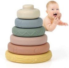 Baby Stacking Ring for Toddlers 8 Pcs Baby Stacking Toy for Kids 6 Months and Up