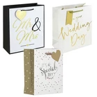 Wedding Day Gift Bag with Tag and Ribbon Handles - Choose Design