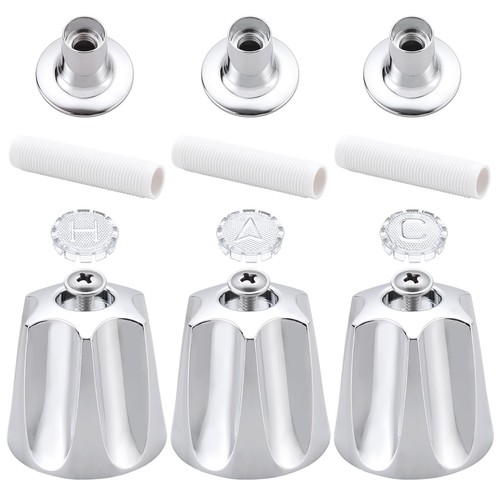 Shower Knobs 3 Piece Replacement for Fit for Price Pfister Tub Shower Faucet ...