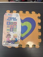 FunPlay Texture Puzzle Play Mat 9 Foam Mulit Color Tile Squares Toddler Baby