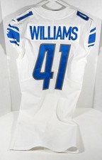 2019 Detroit Lions Jonathan Williams #41 Game Issued White Jersey 38 DP64407