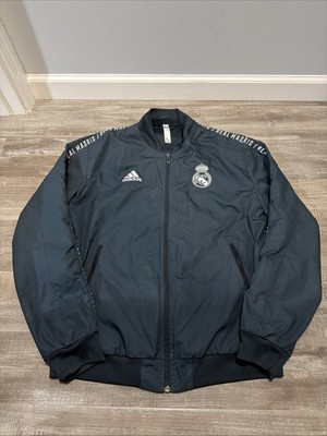Adidas 2018-19 Real Madrid Anthem Full Zip Jacket Sz M Blue | eBay