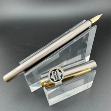 Montblanc Noblesse Brushed Steel Fountain Pen 1st Gen 14K Gold Extra-Fine Nib