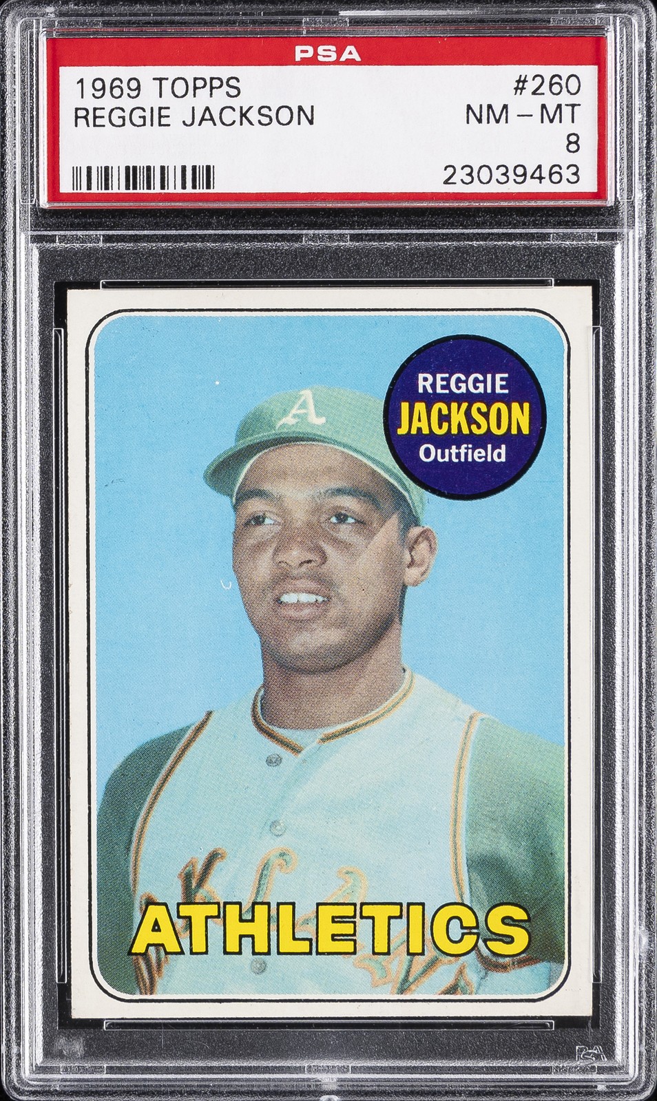 1969 TOPPS #260 REGGIE JACKSON PSA 8