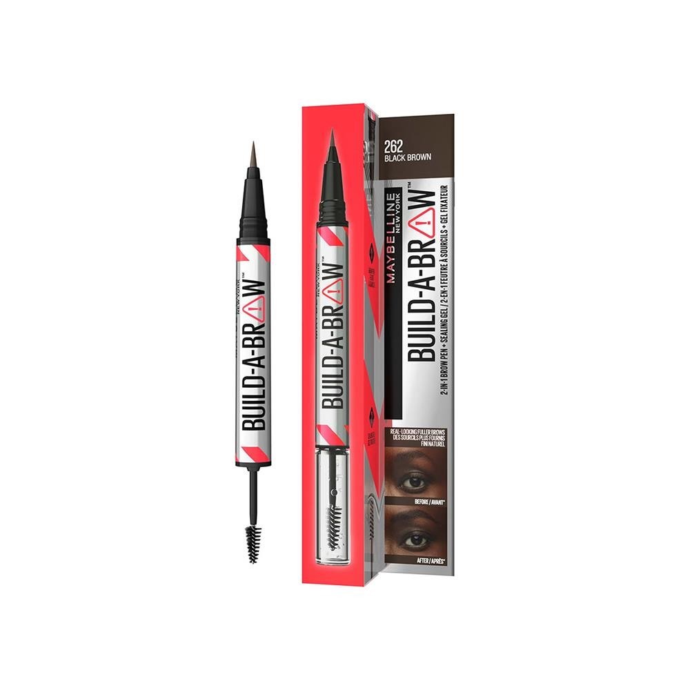 Maybelline Build-A-Brow 2 in 1 Eyebrow Pencil and Gel​ - Black Brown