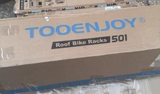 TOOENJOY 2PCS Roof Bicycle Car Rack,Bike Rooftop Mount Rack w/Dual Load Arm