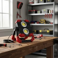 Tough OMNI 2K LED Work Light | 2000 Lumens, Rotating Handles for Optimal Use