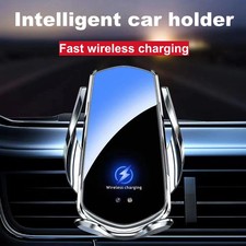 15W Wireless Car Charger Automatic Sensor Clamping Charging Mount Phone Holder