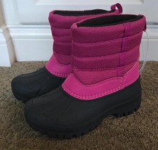 Girls Falls Creek Snowpack Fuchsia Winter Snow Boots Size 1 4 5 6 Pull On NWT