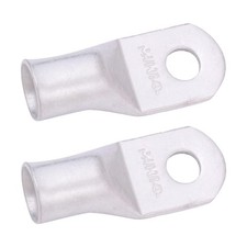 SELTERM 2pcs 4/0 AWG 3/8" Stud Tinned Copper Wire Lugs, Battery Lugs, Ring Te...