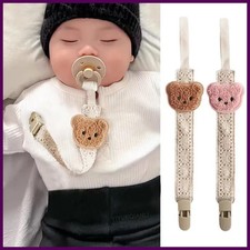 New Cute Bear Baby Pacifier Chain Clips Holders Anti-drop Chain Cartoon Teething