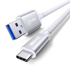 White USB C Data Cable, 3ft USB 3.0 to USB C Cable 10Gbps High Speed Data Tra...