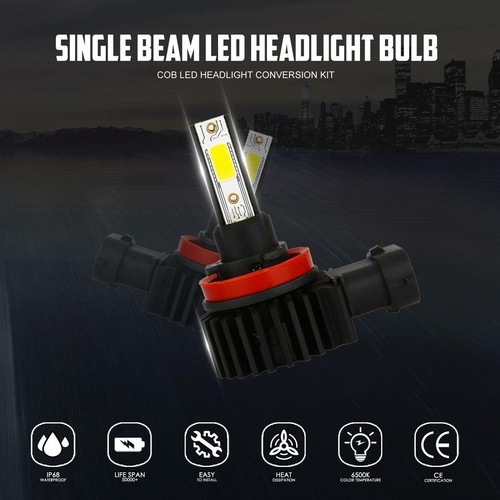 Combo H11 H9 LED Headlight Bulbs for Nissan Pathfinder 2017-2019 Hi Low Beam 6K - Picture 9 of 12