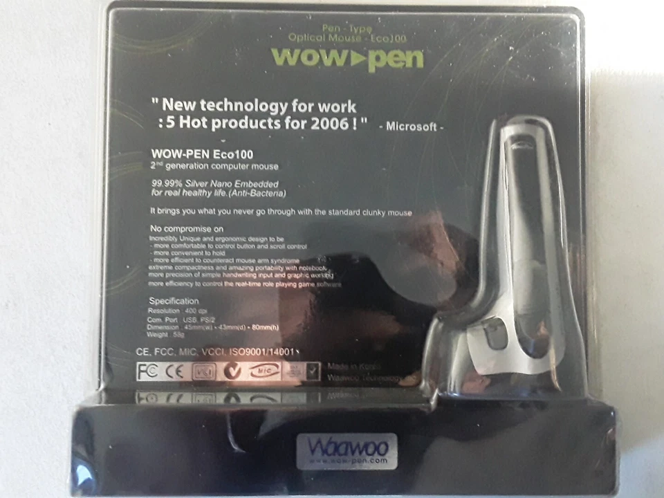 ***** NEW WOW PEN OPTICAL MOUSE ECO-100 WAAWOO 2ND GENERATION ERGONOMIC PORTABLE - Image 2 of 4