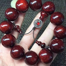 Blood Sandalwood Zitan Bead Bracelet Full Star Buddhist Mala Unisex Wood Jewelry