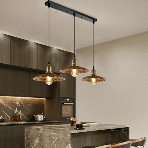 Ceiling Pendant Light Metal Retro Loft Industrial Lampshades E27 Screw Holder UK - Picture 6 of 29