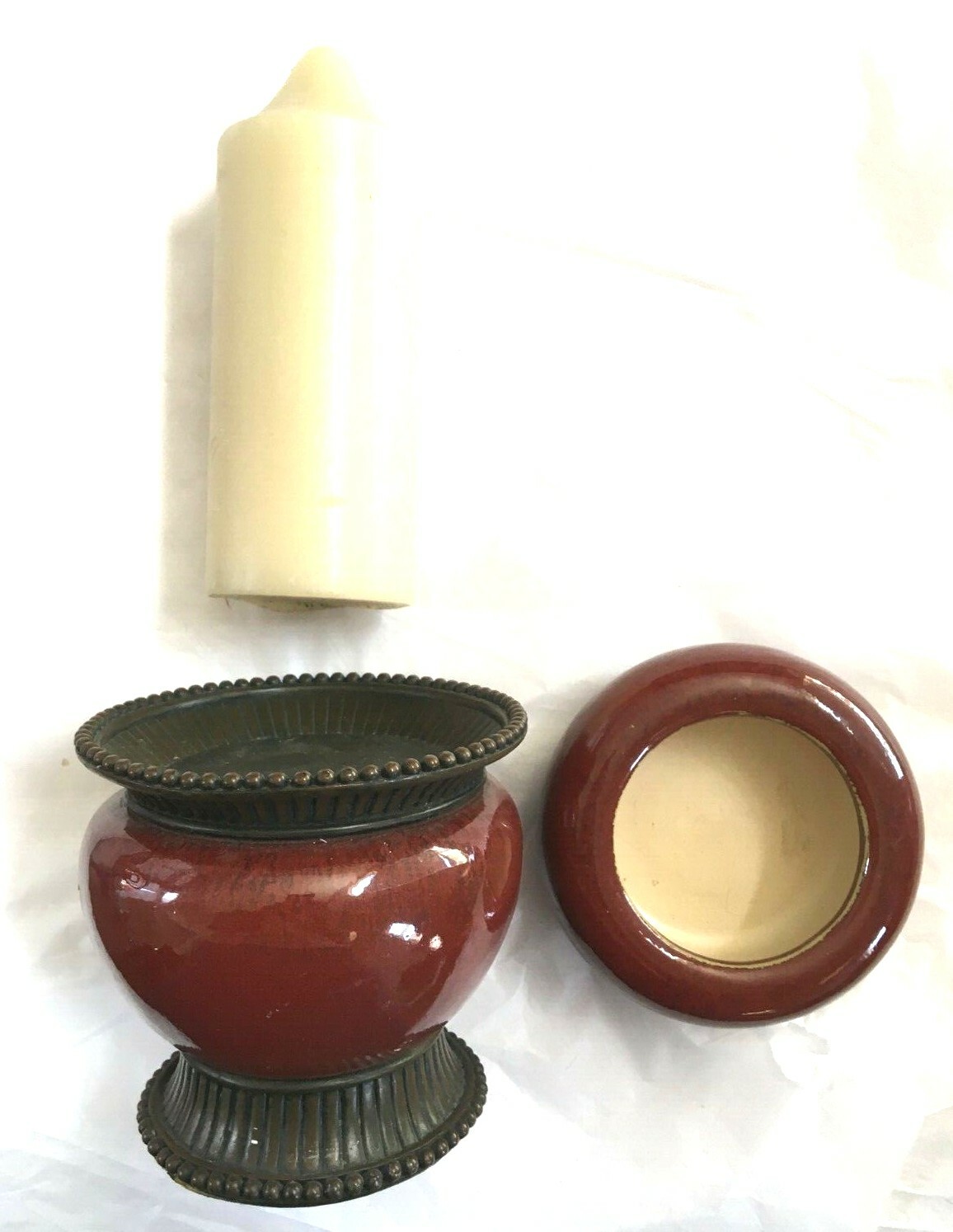 & Bowl Brown & Candle
