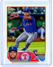 Ezequiel Duran 2023 Topps Chrome SILVER REFRACTOR #36 Texas Rangers Rookie SP RC