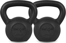 Pair Kettlebell 5/10/15/20/25/30/35/40/45LB Cast Iron Kettlebell, Gym Exercises