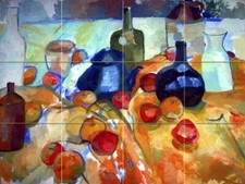 Tile Mural Russian Art Summer Fruits Kitchen Shower Backsplash Marble Ceramic