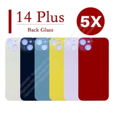 Wholesale 5-PACK Big Hole Back Glass Cover Replacement Lot For iPhone 14/14 Plus