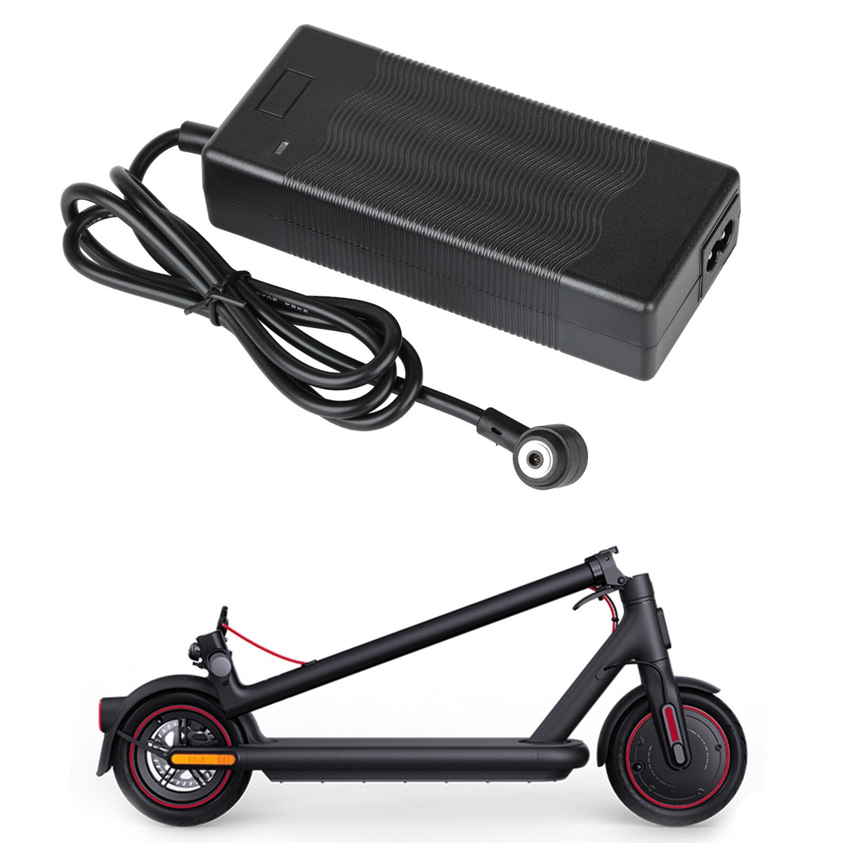 Chargeur 42V 2A Pour Trottinette Xiaomi – 4 Lite, 4 Go, Pro 2 – Marque LOPURS, Noir