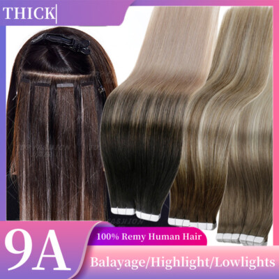 Invisible Tape In Extensions Echthaar Remy Haarverlangerung Skin Weft 20Tressen