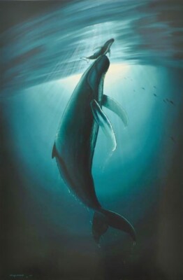 Wyland The First Breath Hand Signed Limited Edition Art lithograph whales COA