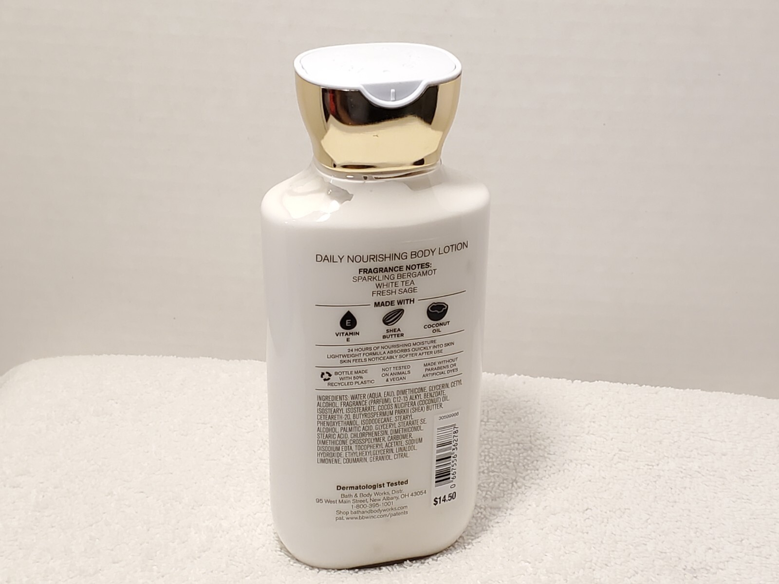 New Bath & Body Works White Tea Sage Body Lotion Cream 8 oz Shea Butter Coconut eBay