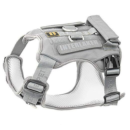 Dog Harness, No-Pull Pet Harness, Adjustable Eva Padded Dog Vest, S Light Grey