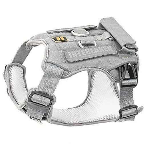 Dog Harness, No-Pull Pet Harness, Adjustable Eva Padded Dog Vest, S Light Grey